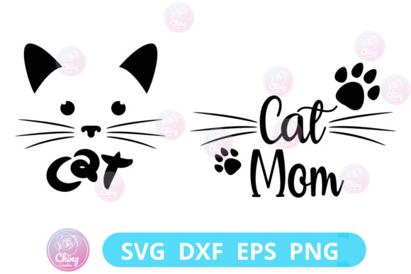 Cat Mom Graphics for T-Shirt Designs