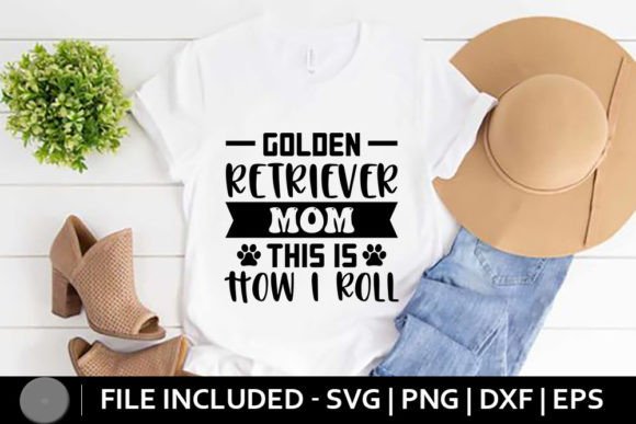 Golden Retriever Mom Graphics for T-Shirt Designs